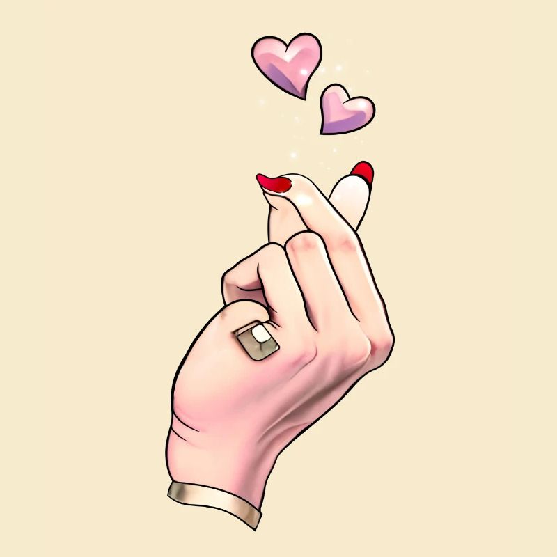 Finger Heart K Pop coréenne