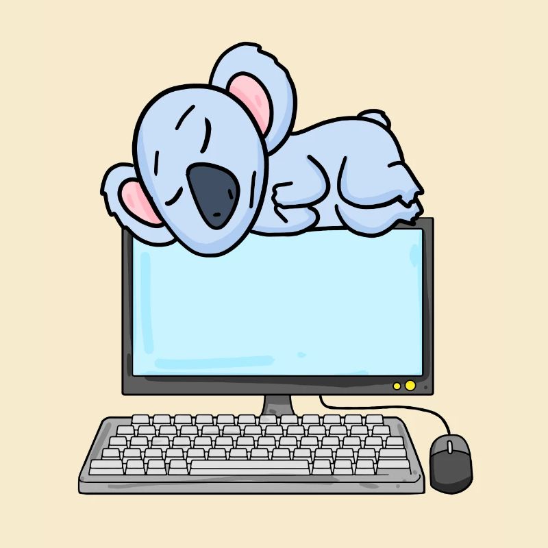 Koala Computer Nerd Programmierer Geschenk