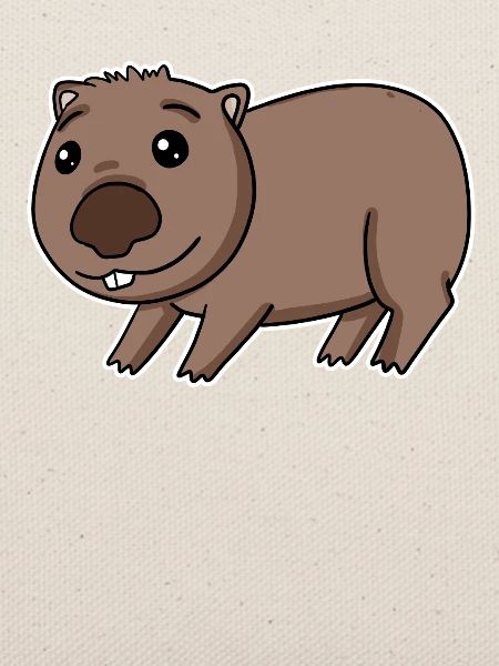 Wombat Motiv Beuteltier
