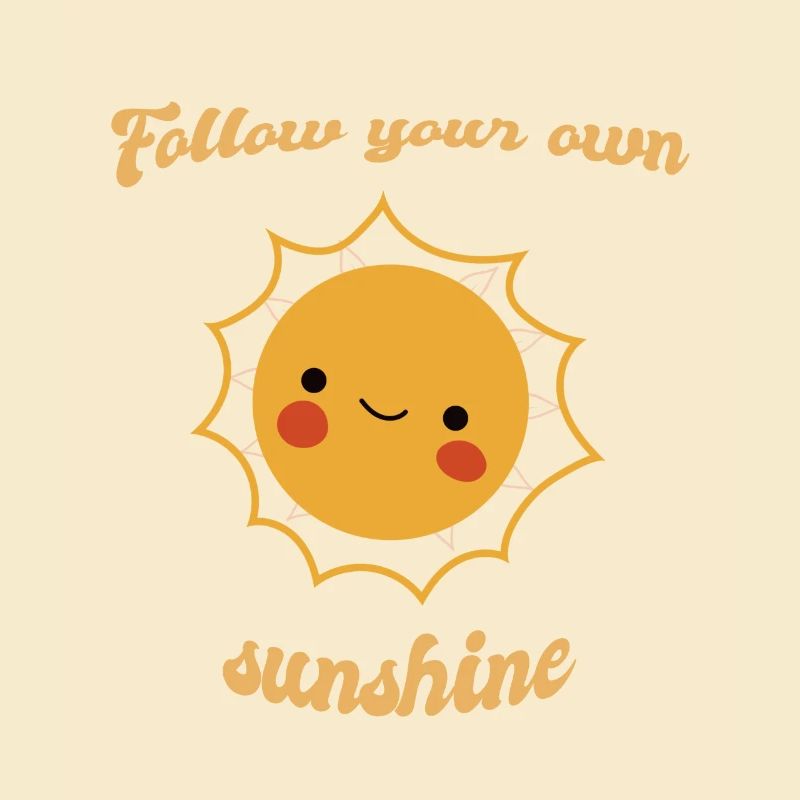 Suivez vos propres conceptions de soleil mignons de soleil