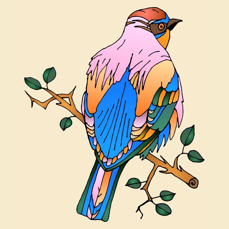 Bunter Vogel