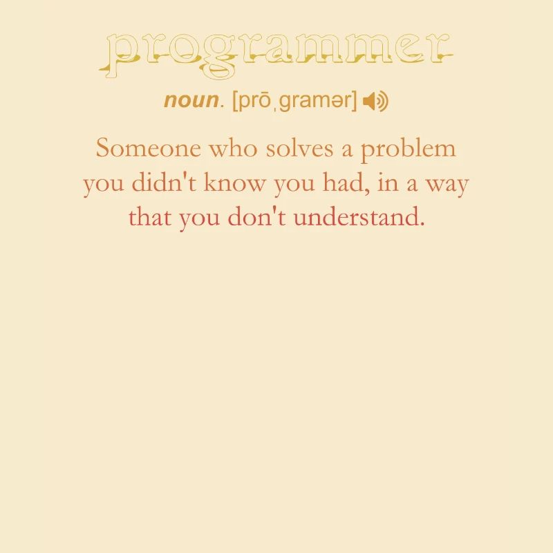 Programmierer Lustige Definition Codierung Humor Vintage