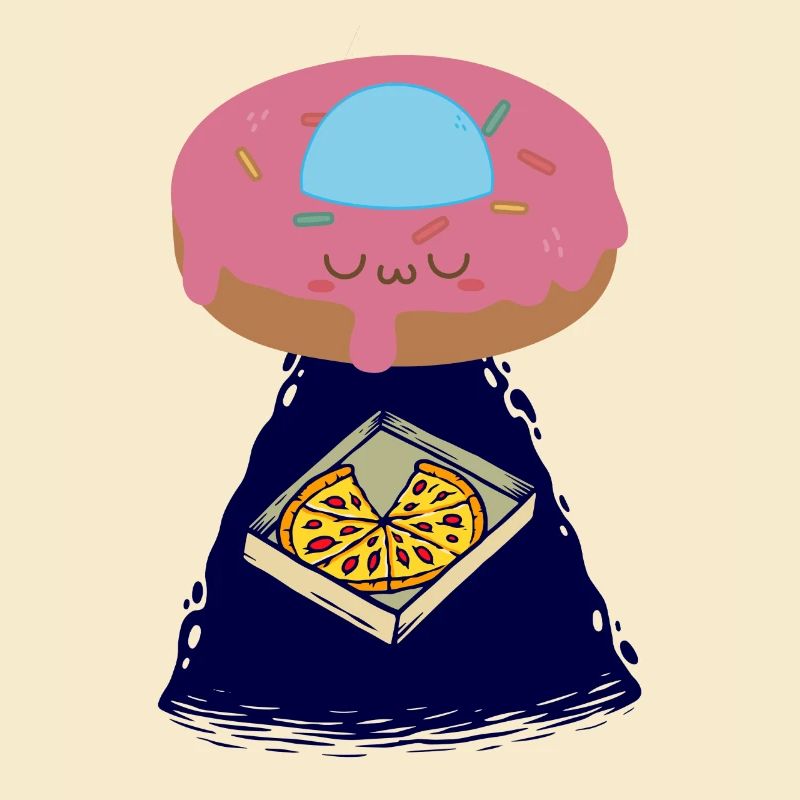 Alien isst Pizza
