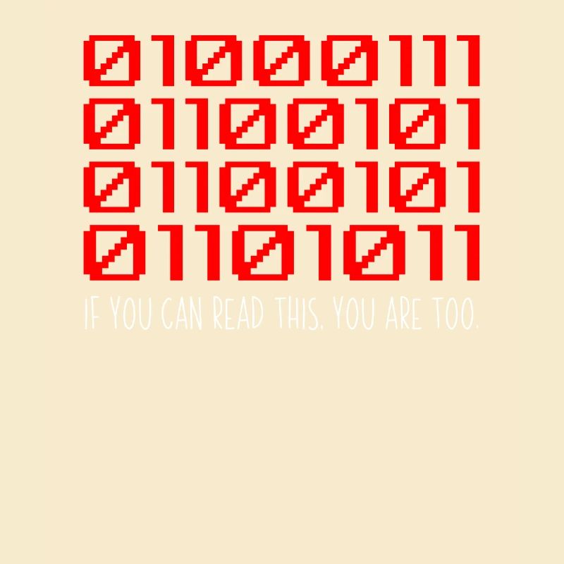 Lustiger Entwickler Binärcode Programmierer Entwickler