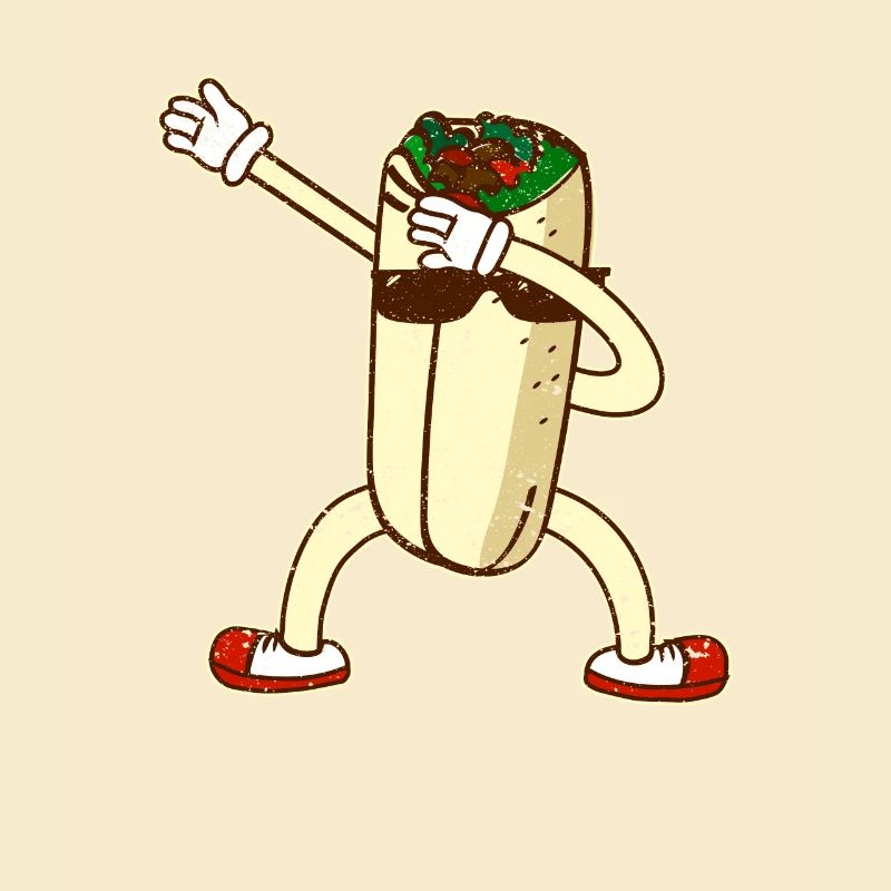 Drôle Dabbing Burrito Cinco de Mayo Dab Danse