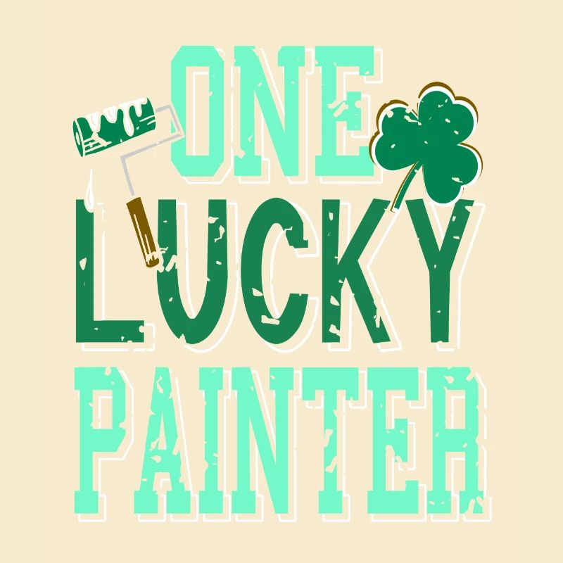 One Lucky Painter Retro Funny Painter Designs
