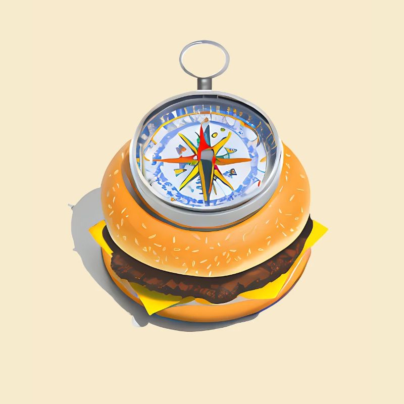 Cheeseburger Kompass