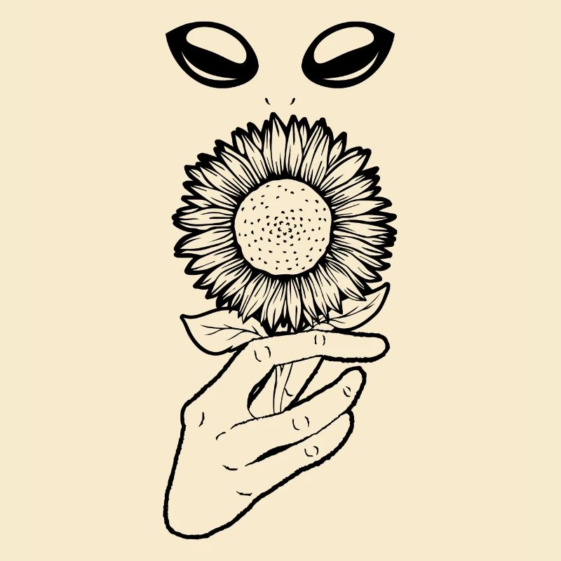 Cryptidcore Esthétique Cryptid Sunflower Alien