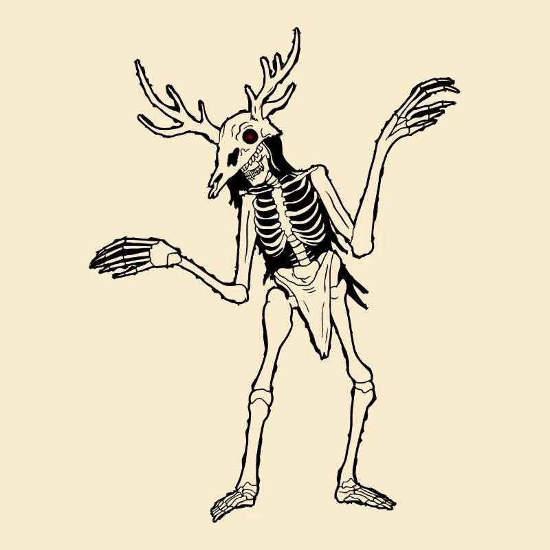 Cryptidcore Esthétique Wendigo Squelette Cryptide