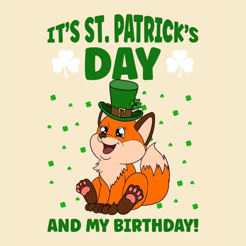 Mignon trèfle renard Saint-Patrick