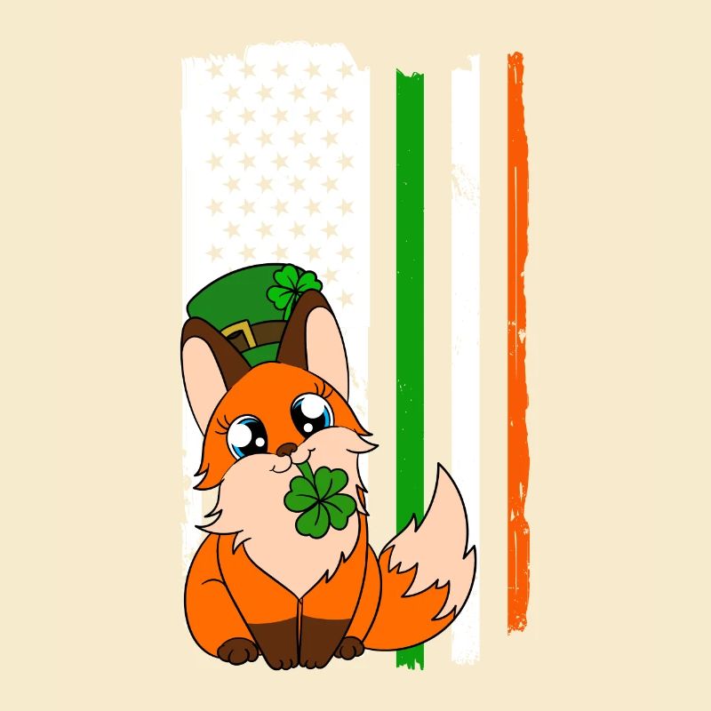 Mignon trèfle renard Saint-Patrick