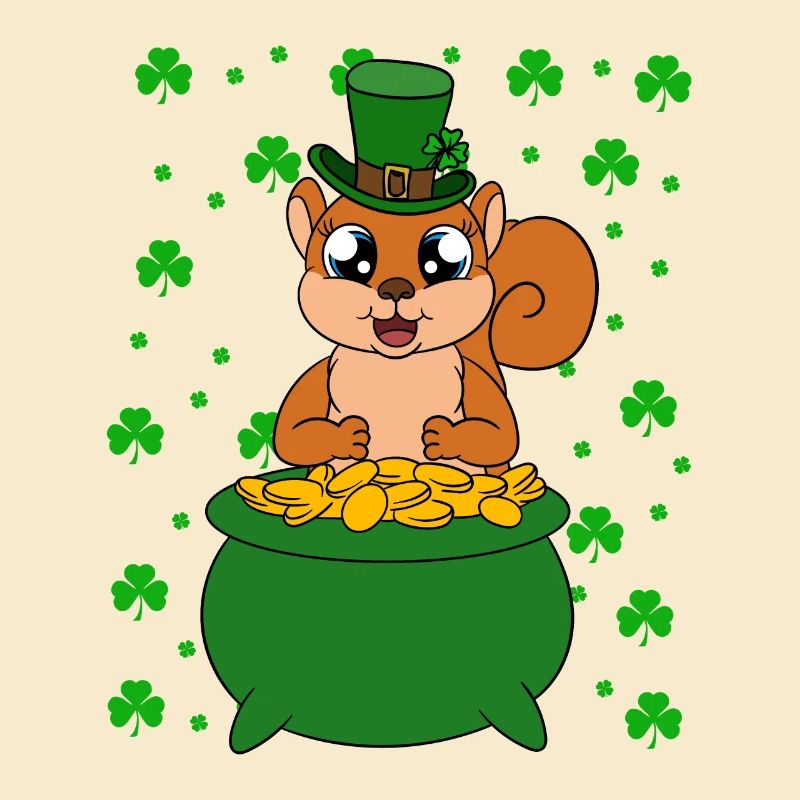 Écureuil Clover Saint-Patrick