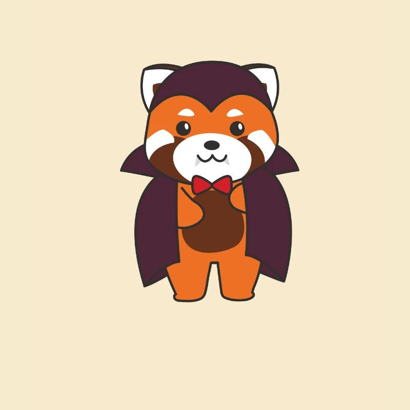 Red Panda Halloween Mignon Devil Vampire Costume