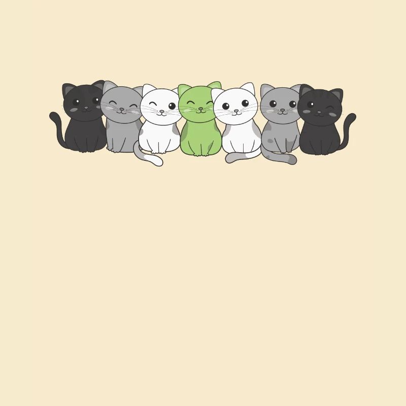 Agender Flag Non Binary Pride LGBTQ süße Katze