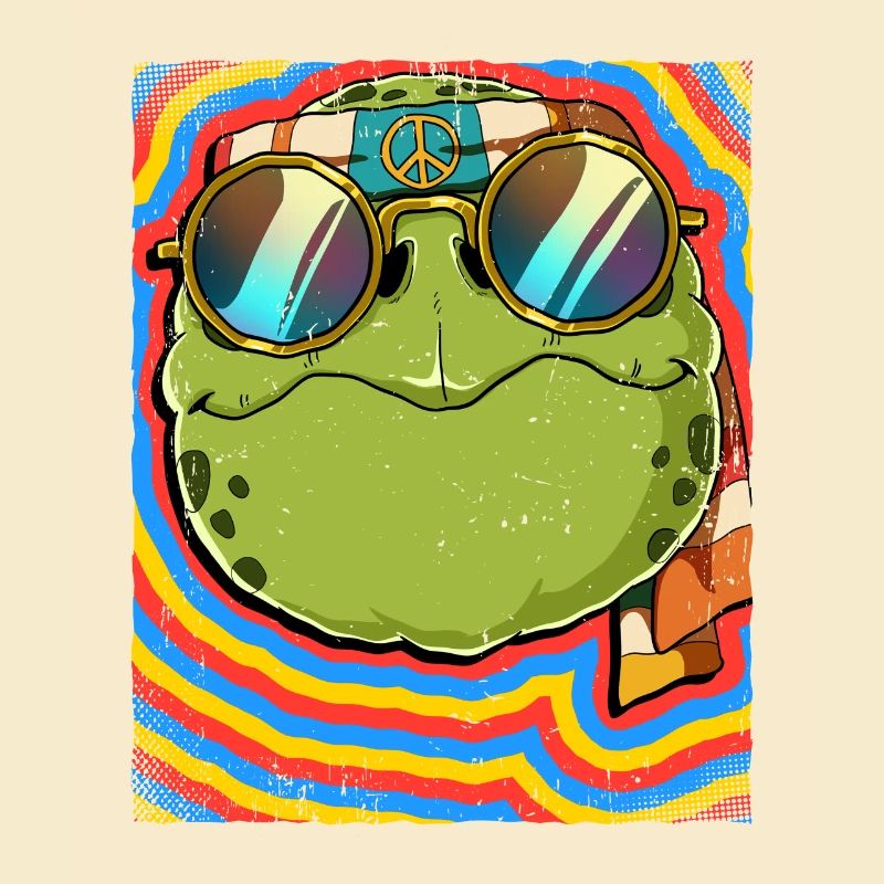 Hippie Turtle Psychedelic Trippy
