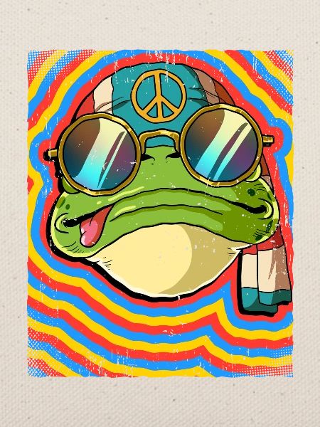 Hippie Frosch Psychedelisch Trippy