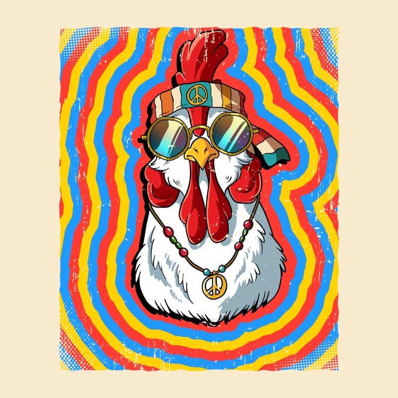 Hippie Huhn Psychedelisch Trippy