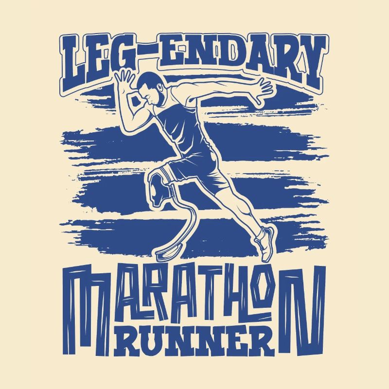 Legendary marathon runner - prosthetic leg