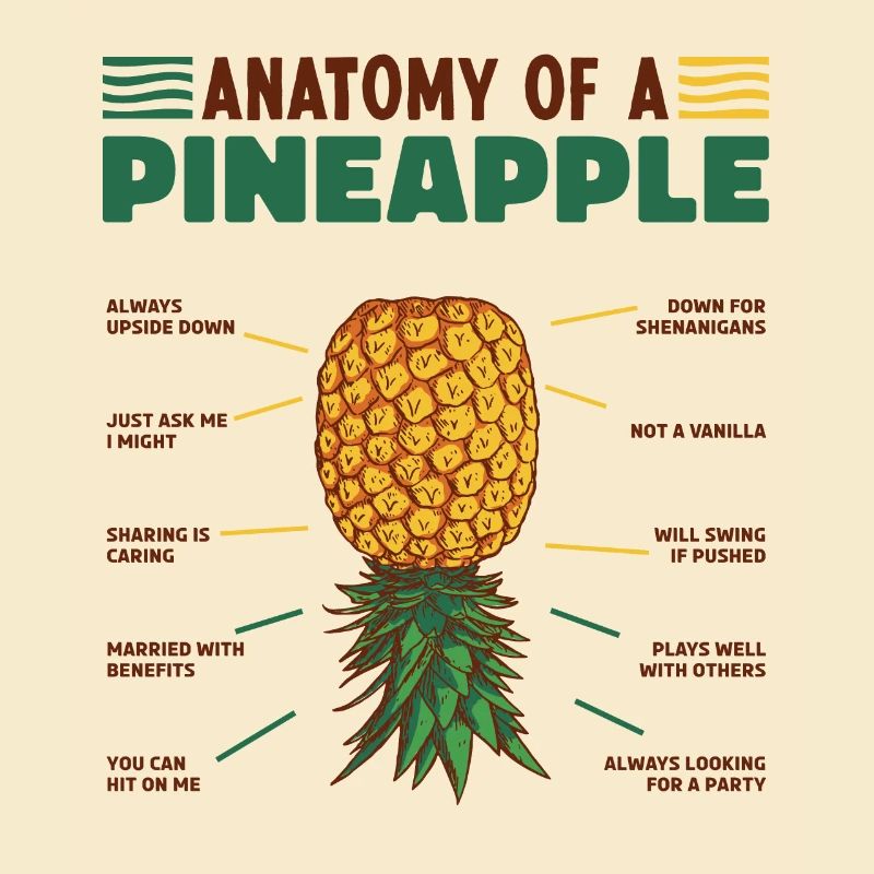 Anatomie d’un ananas à l’envers Ananas