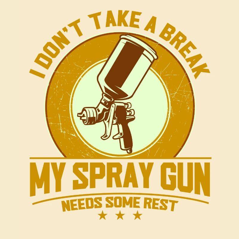 The spray gun needs a break Car paint run