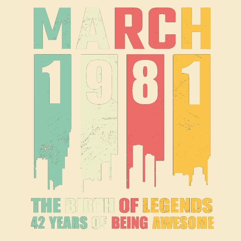 42e anniversaire Mars Né en 1981 Idée cadeau