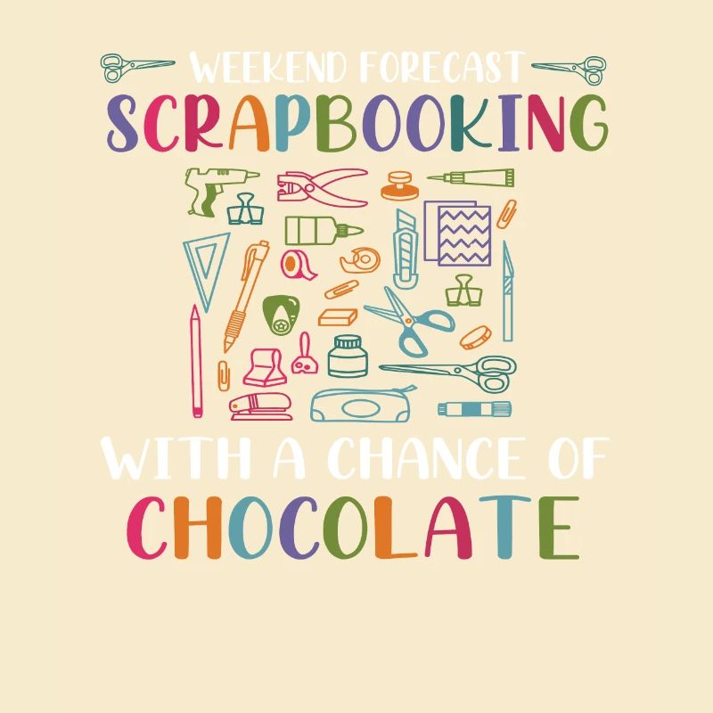 Wochenend-Prognose-Scrapbooking mit Schokolade
