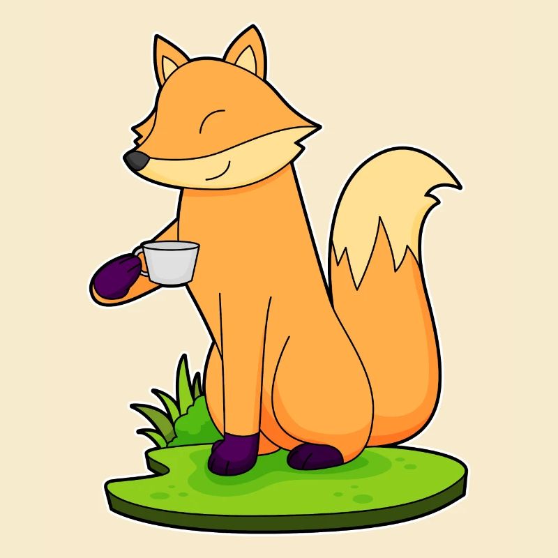 Fuchs Tasse Kaffee
