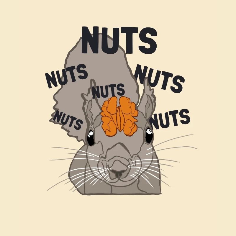 Nuts Brain Fuchshörnchen Grauhörnchen Squirrel