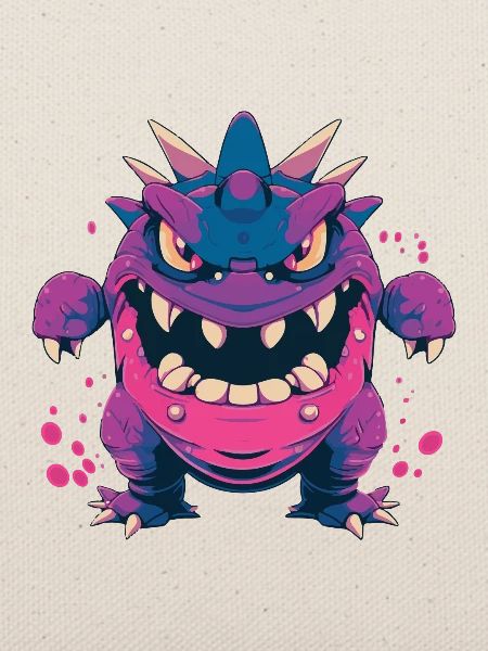 Monster Crash - Cooles lila Monster