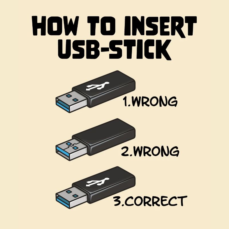 How To Insert USB Stick Funny Programmer Meme