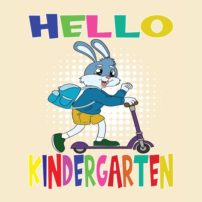 Hello Kindergarten Rabbit With Scooter