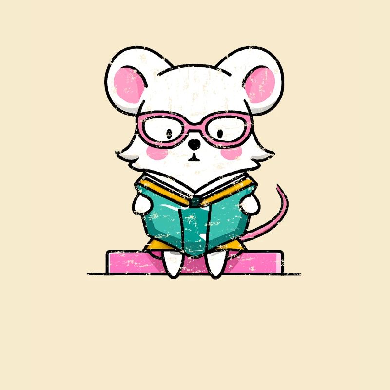 Bookworm Mouse in the Book