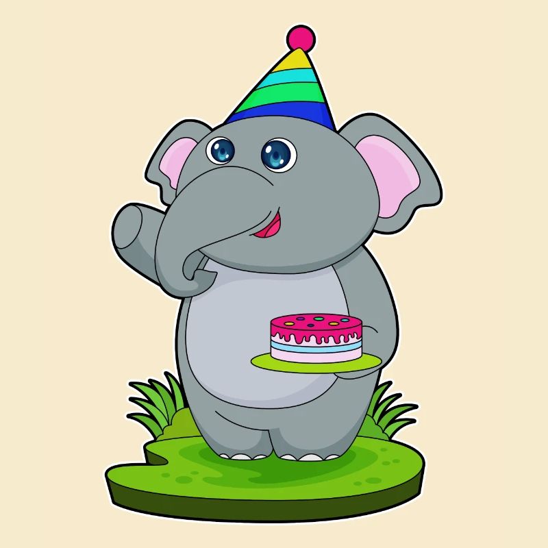 Elephant Party Hat Cake