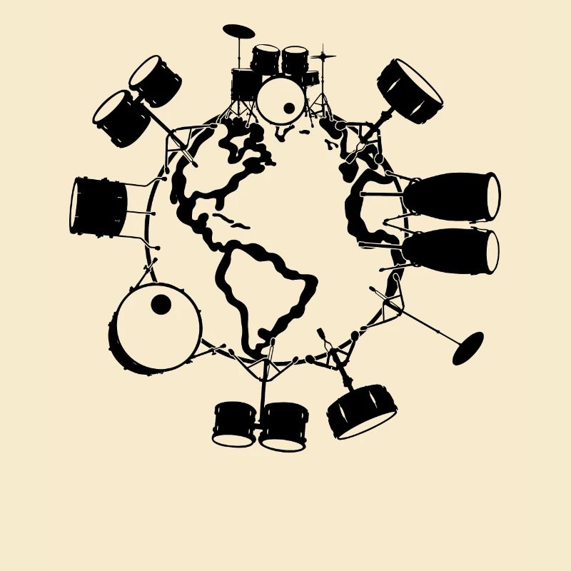 Drum Instruments Drummer Earth Day Drum Player