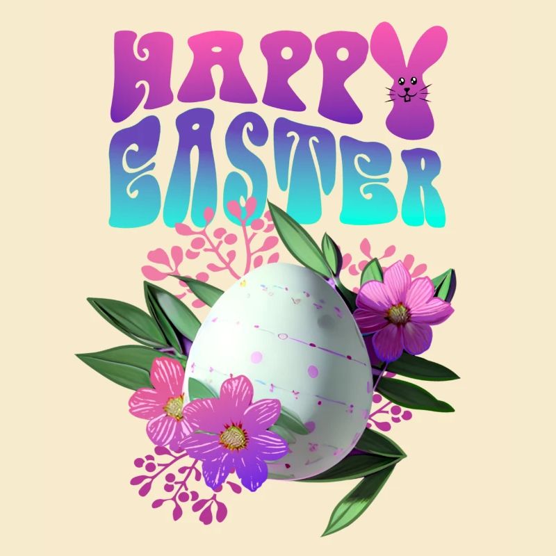 Joyeux Easter Easter Egg Floral