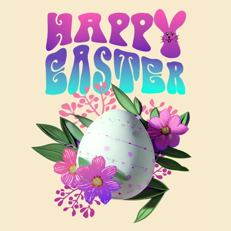 Happy Easter Easter Egg Floral
