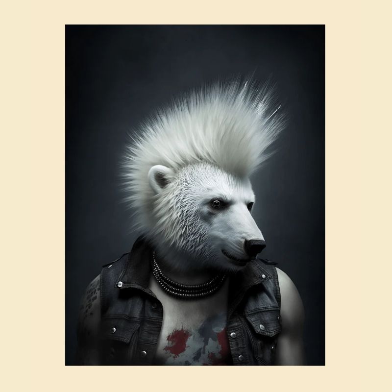 Cooler Punk Eisbär