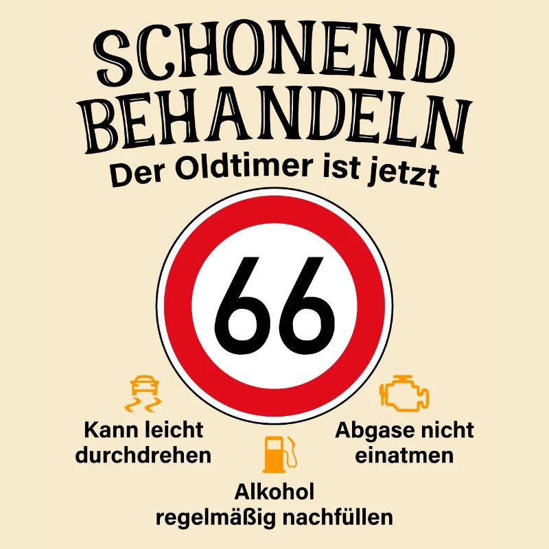 66. Geburtstag Schonend Behandeln Oldtimer Ist 66