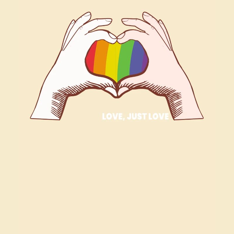 CSD LGBT Hands Shape Rainbow Heart Pride Love