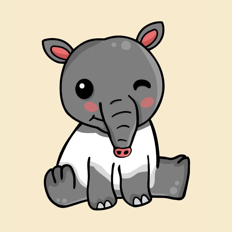 Süßes Tapir Geschenk Mädchen Zoo Tapir