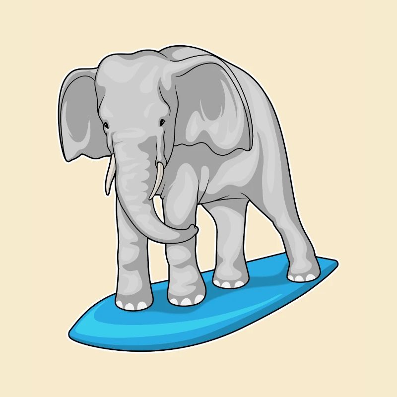 Elefant Surfer Surfbrett