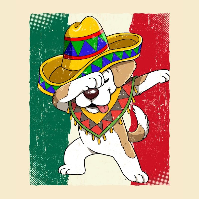 Dabbing chien mexicain Cinco de Mayo