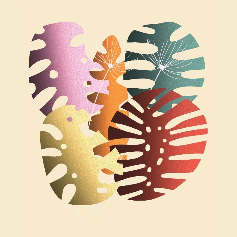 Monstera quitte Boho Design Boho Monstera