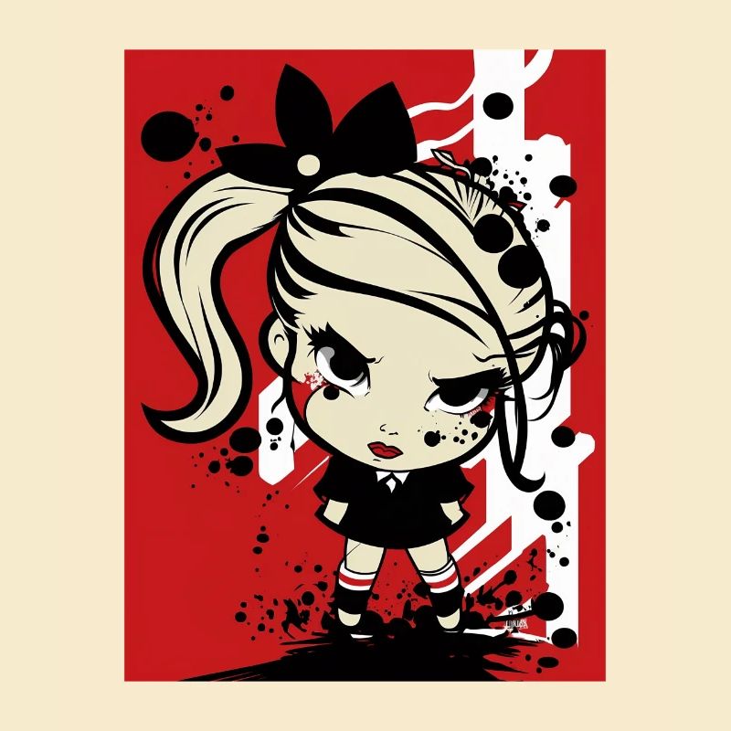 Pop-Art-Rebellenmädchen