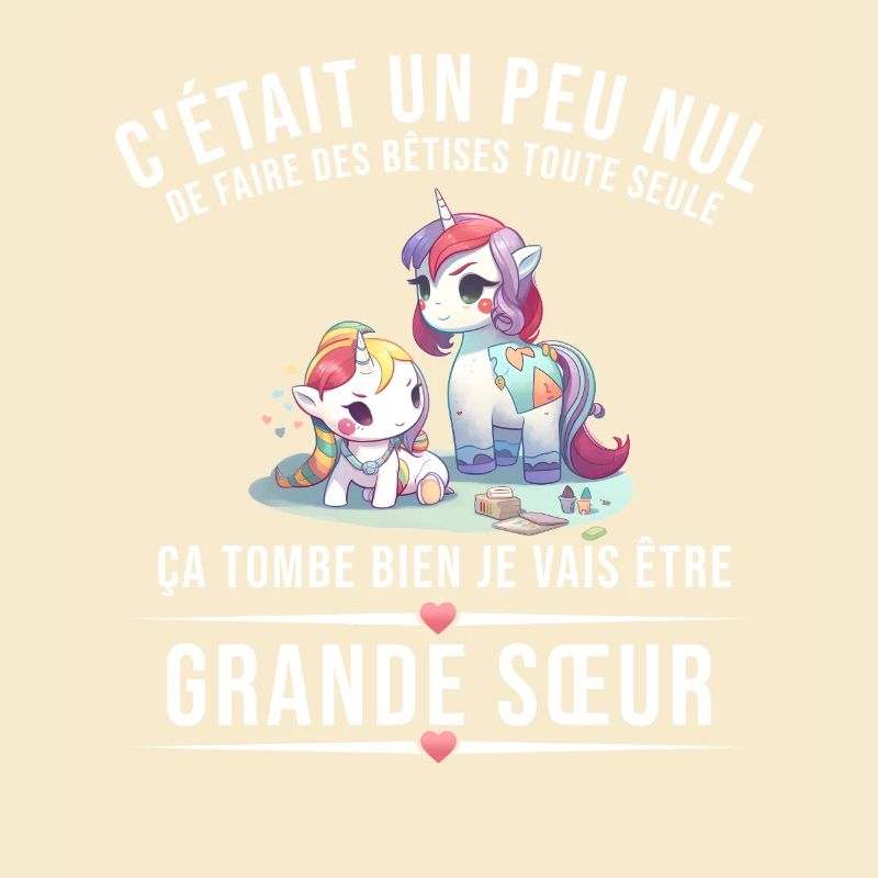 Ich werde eine ältere Schwester Einhorn Design