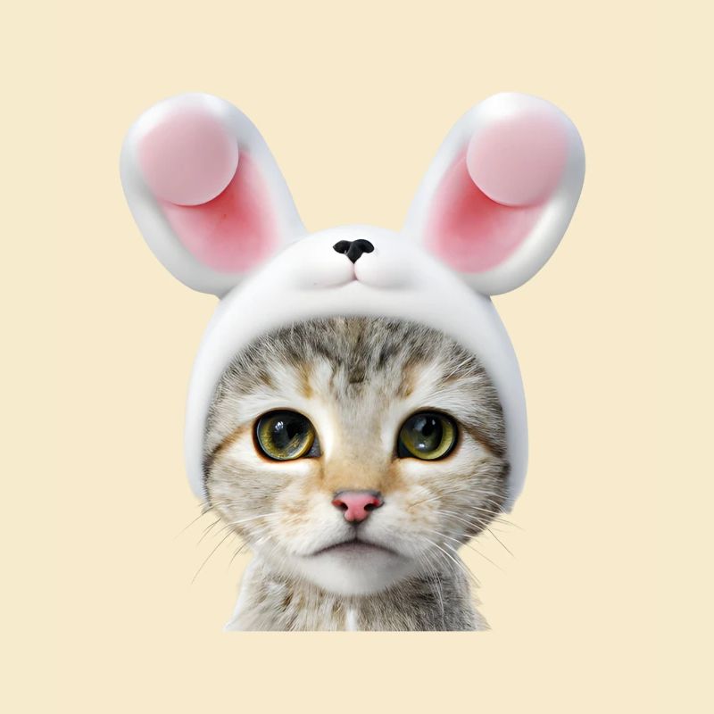 Katze mit Hasenohren