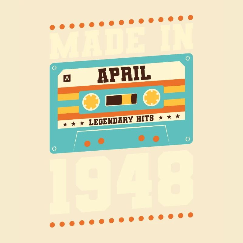 75th birthday April Born 1948 Gift idea
