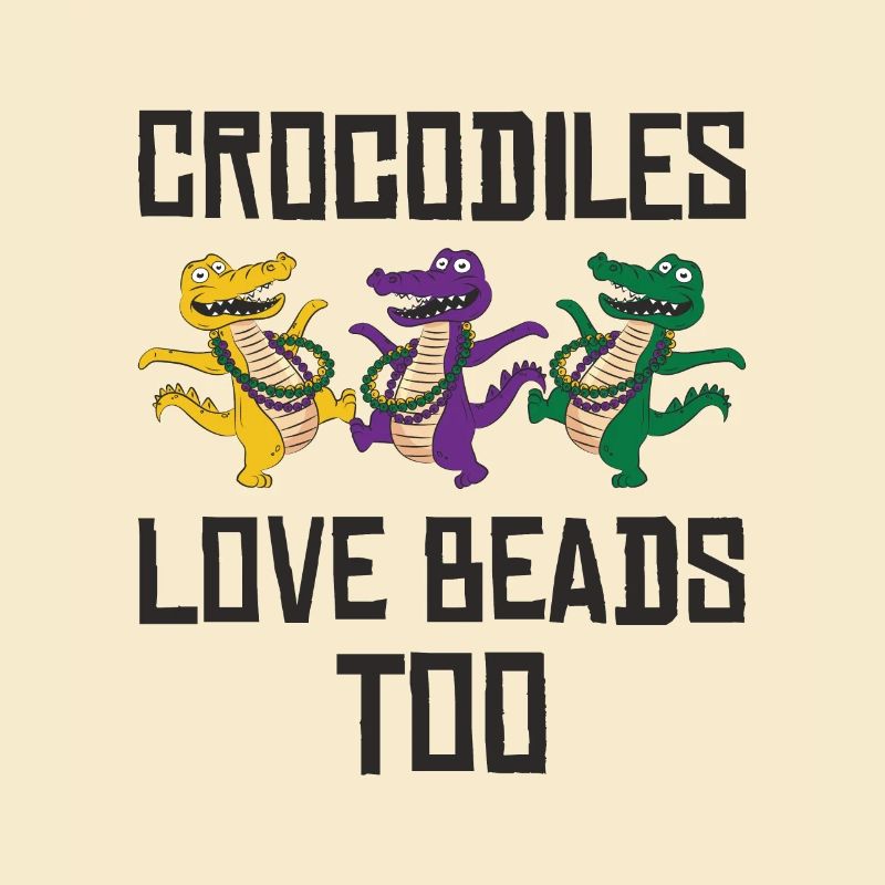 Mardi Gras Carnaval Crocodile Perles Faune