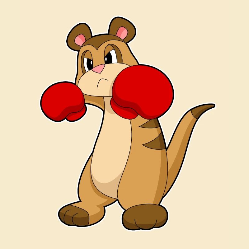 Boxer Boxeur Suricate Gants de boxe Boxe
