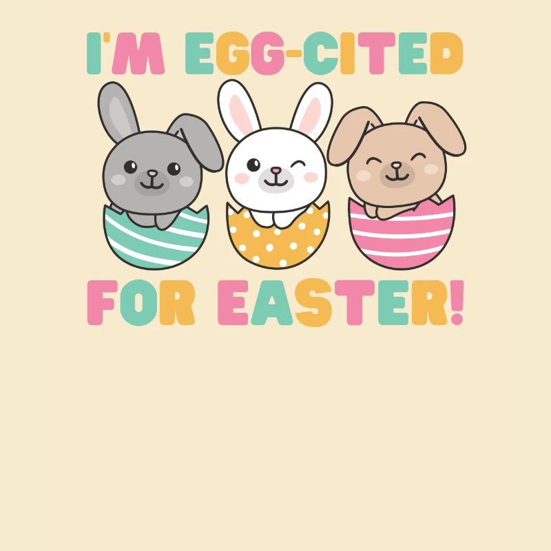 cute bunnies for Easter with Easter eggs bunny